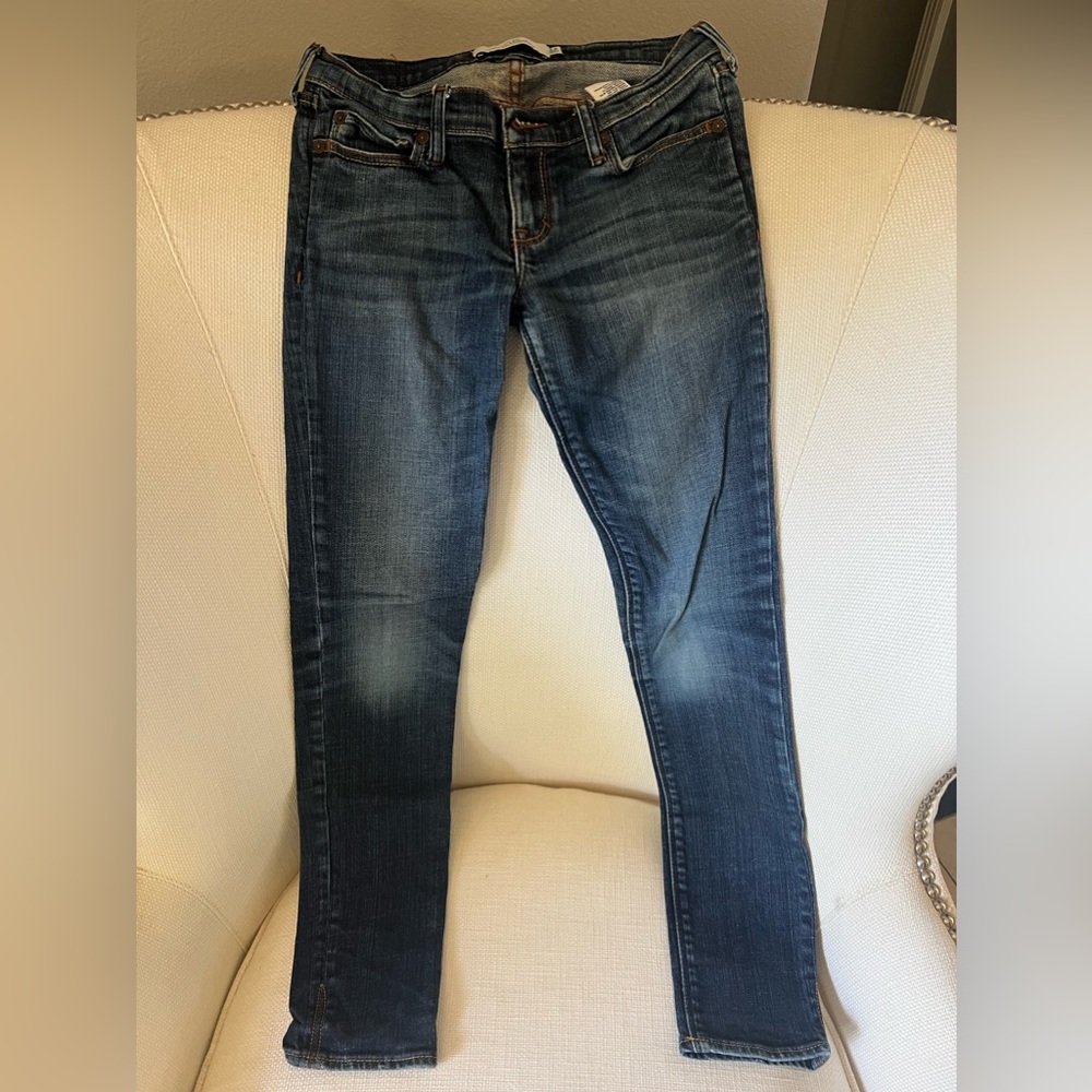 Abercrombie blue jeans. Very good condition. No rips or stains.